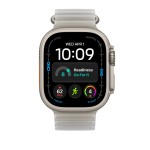 49mm Translucent Grey Ocean Band Extension - Natural Titanium Finish