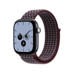 42mm Burgundy Plaid Sport Loop