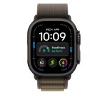 49mm Dark Olive Alpine Loop - Medium - Black Titanium Finish