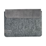Handmade felt and natural suede Case for MacBook Pro 14 - Dark gray 