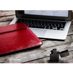 Handmade Leather Case for MacBook Pro 16 - Red