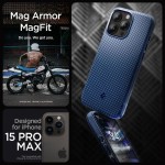 Spigen iPhone 15 Pro Max case - Armor (MagSafe) Navy Blue