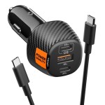 Spigen Essential 113W 3-port car charger - Black