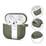 Tech-Protect Hook Apple Airpods 4 Case - Olive Green