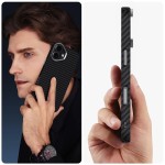 Tech-Protect iPhone 17 Carbon case with MagSafe - Black/Silver