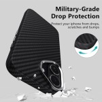 Tech-Protect iPhone 17 Carbon case with MagSafe - Black/Silver