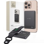 Tech-Protect MagSafe LifeMag 5000maH Power Bank with Wireless Charging - Black
