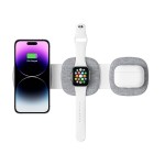 Tech-Protect 3in1 15W-A24 MagSafe folding charger - Gray