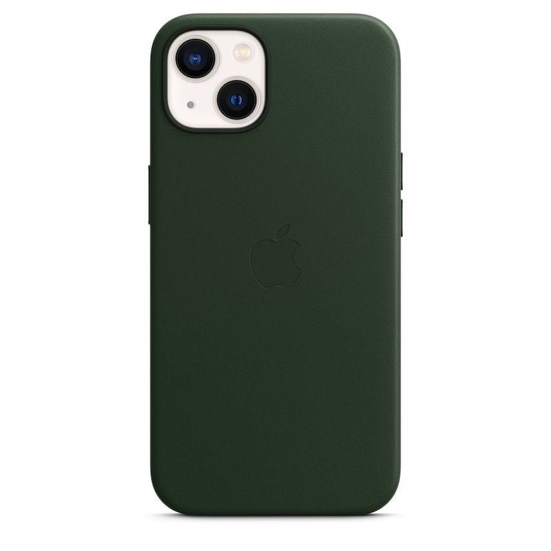 Apple iPhone 13 Leather Case with MagSafe - Sequoia Green MM173ZM/A ...