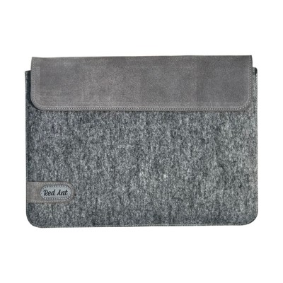 Handmade felt and natural suede Case for MacBook Air 15 - Dark gray