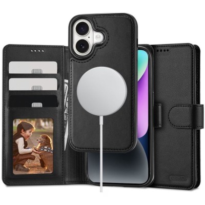 Tech-Protect iPhone 16 Wallet case with MagSafe - Matte Black