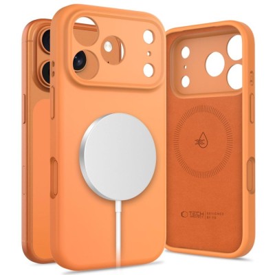 Tech-Protect Silicone MagSafe iPhone 17 Pro case - Cosmic Orange