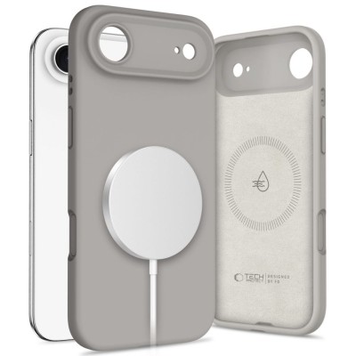 Tech-Protect Silicone MagSafe iPhone 17 Air case - Stone Grey