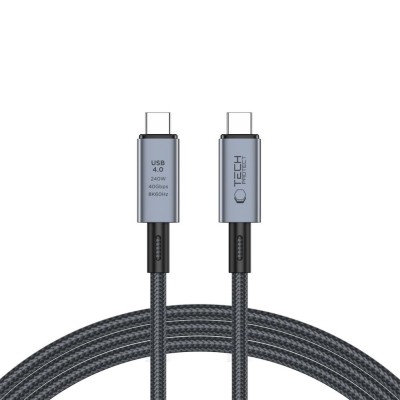 Tech-Protect USB 4.0 8K 40Gbps 240W Type-C 2m kabelis - Gray