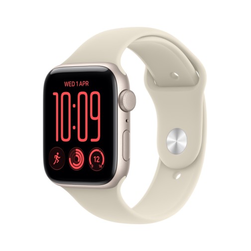 Apple Watch SE 3 GPS 40mm Starlight Aluminium Case with Sand Sport Band - M/L