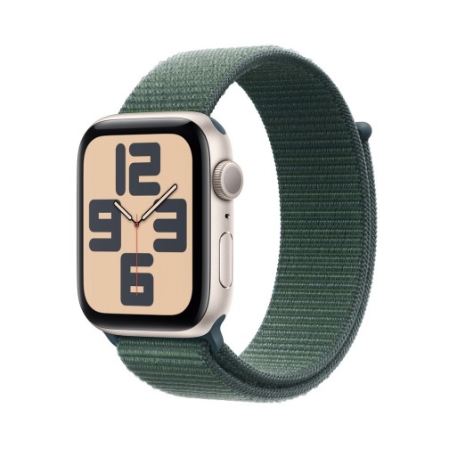 Apple Watch SE GPS 40mm Starlight Aluminium Case with Lake Green Sport Loop