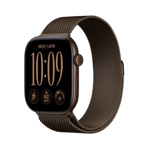 Apple Watch Series 12 GPS 46mm Dark Bronze Aluminium Case with Dark Bronze Milanese Loop - M/L