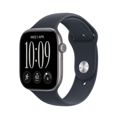Apple Watch Series 12 GPS 46mm Space Grey Aluminium Case with Navy Blue Sport Band - M/L