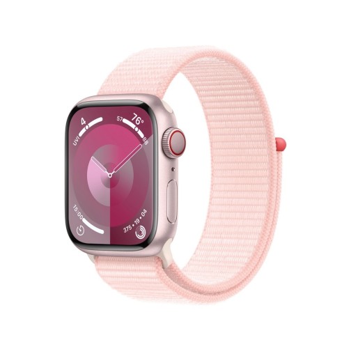 Apple Watch Series 9 GPS + Cellular 41mm Pink Aluminium Case with Light Pink Sport Loop