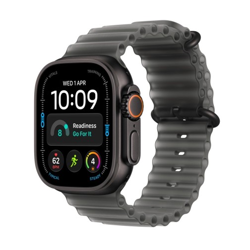 Apple Watch Ultra 4 GPS + Cellular 49mm Black Titanium Case with Translucent Black Ocean Band