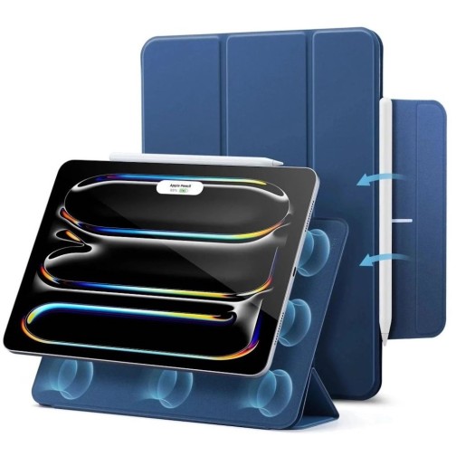 ESR Rebound Magnetic iPad Pro 11" M4/M5 case - Navy Blue
