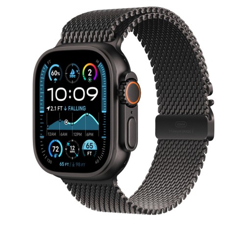 49mm Black Titanium Milanese Loop - Medium