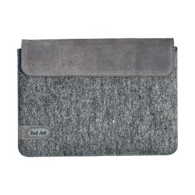 Handmade felt and natural suede Case for MacBook Pro 13 / MacBook Air 13 - Dark gray