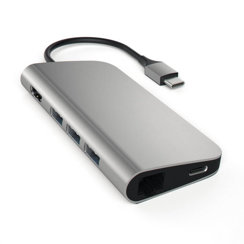 Satechi USB-C Multiport 4K Ethernet Space Gray adapteris ST-TCMA2M