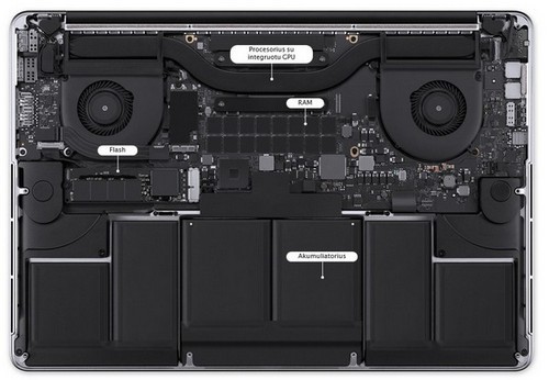 Apple MacBook Pro galingi Intel procesoriai