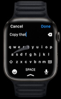 Apple Watch 7 nauja klaviatūra