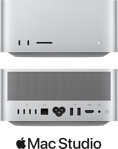 Mac Studio su „M5 Max“ ir „M5 Ultra“.