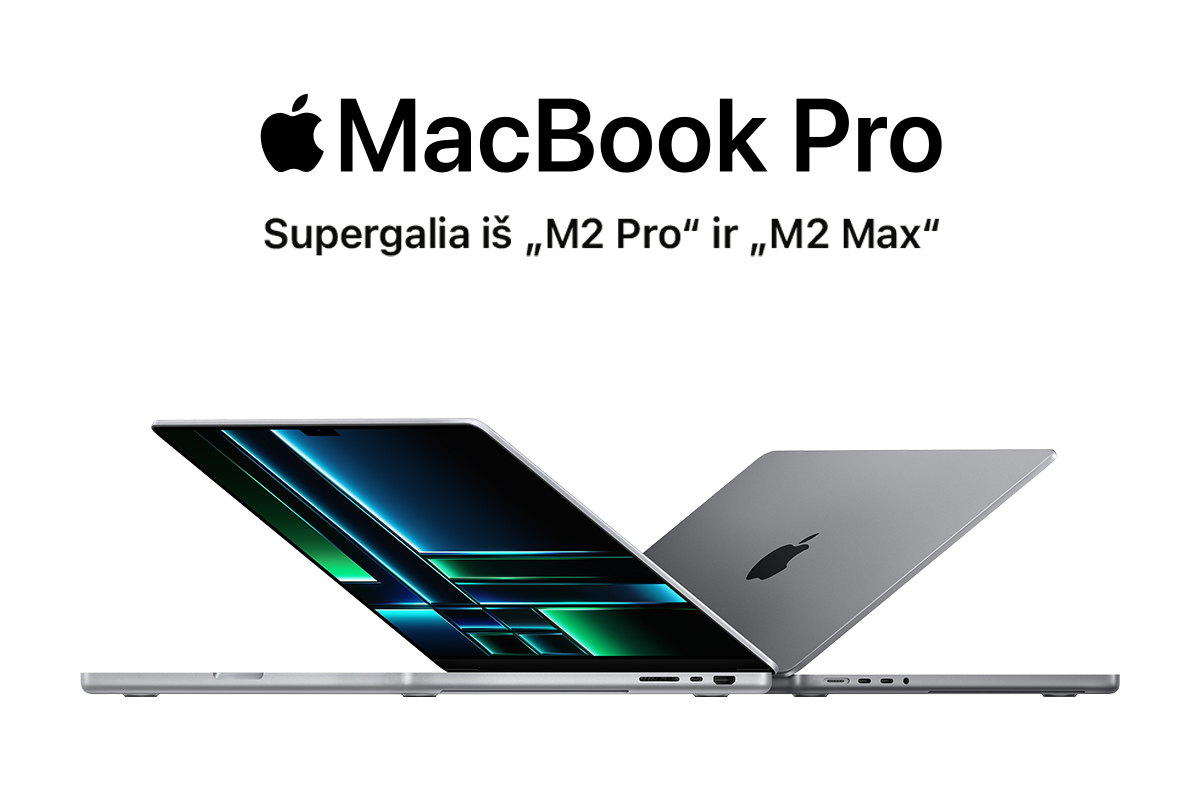 MacBook Pro su M2 Pro ir M2 Max