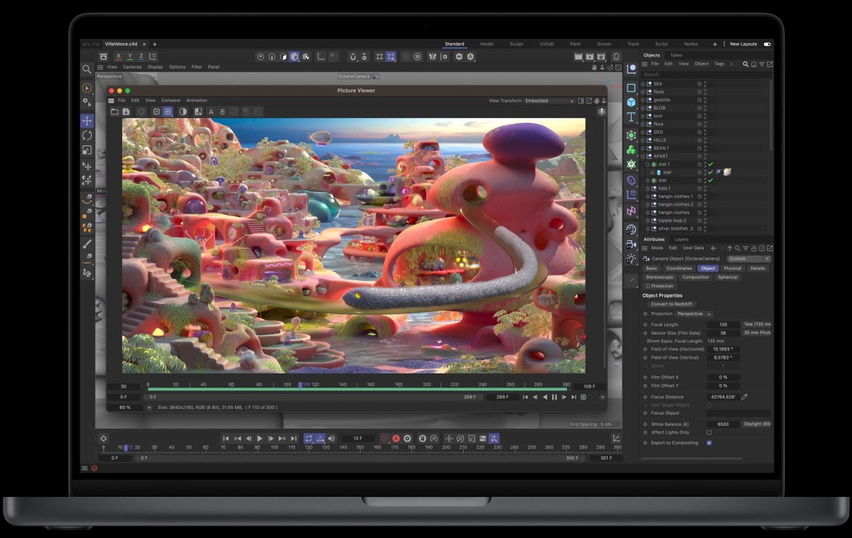 MacBook Pro 2023 Cinema 4D